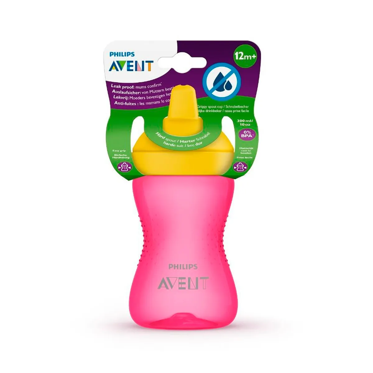 AVENT - Vaso con Boquilla 300ml +12m Rosado