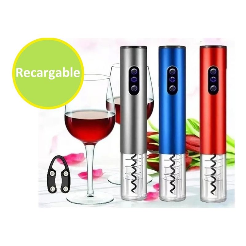 GENERICO - Sacacorchos Descorchador Eléctrico Vino Recargable.