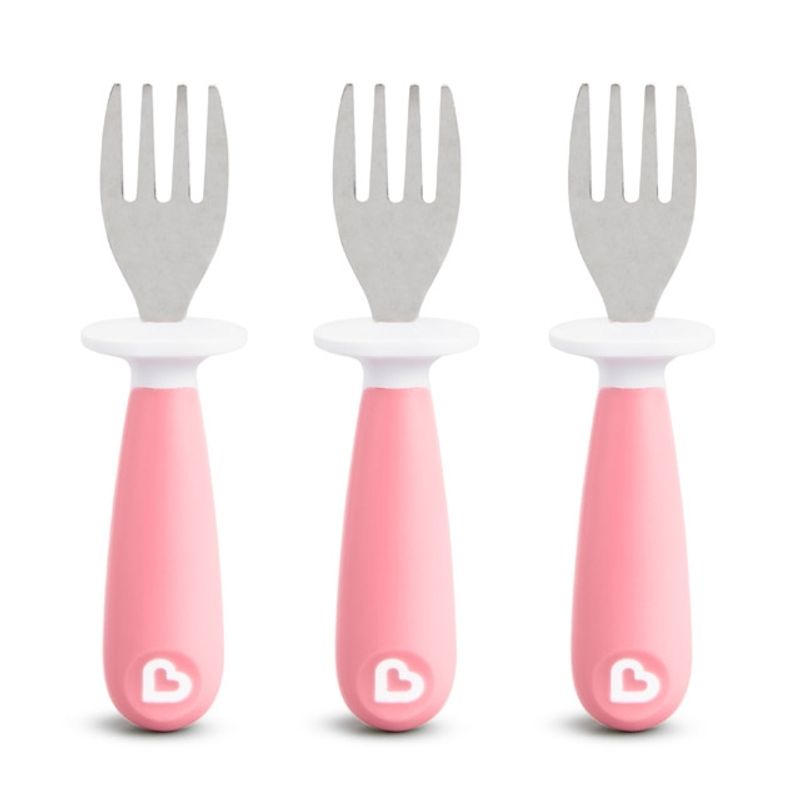 MUNCHKIN - Set de 3 Tenedores para Niños MUNCHKIN Raise, Rosado