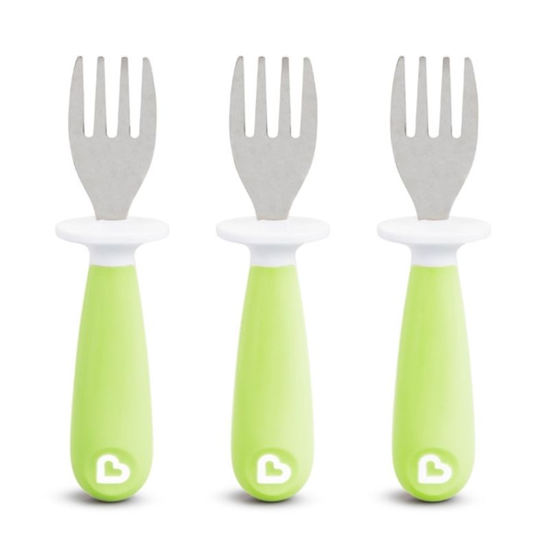 MUNCHKIN - Set de 3 Tenedores para Niños MUNCHKIN Raise, Verde