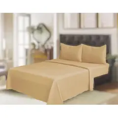 ANGELES DEL HOGAR - Juego De Sabanas De Polar King Beige
