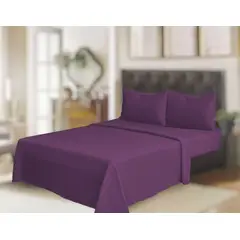 ANGELES DEL HOGAR - Juego De Sabanas De Polar King Morado