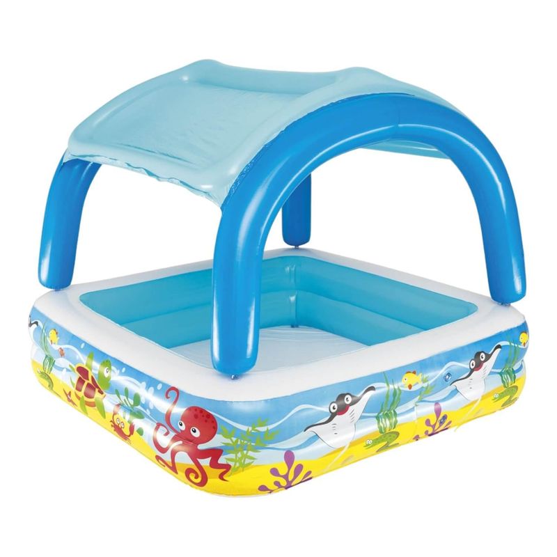 BESTWAY - Piscina Inflable Bestway Con Toldo Desmontable 140x140x114cm
