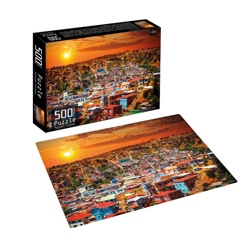 PRONOBEL - Puzzle 500 Piezas Paisajes Chilenos Valparaíso Nobel Gift
