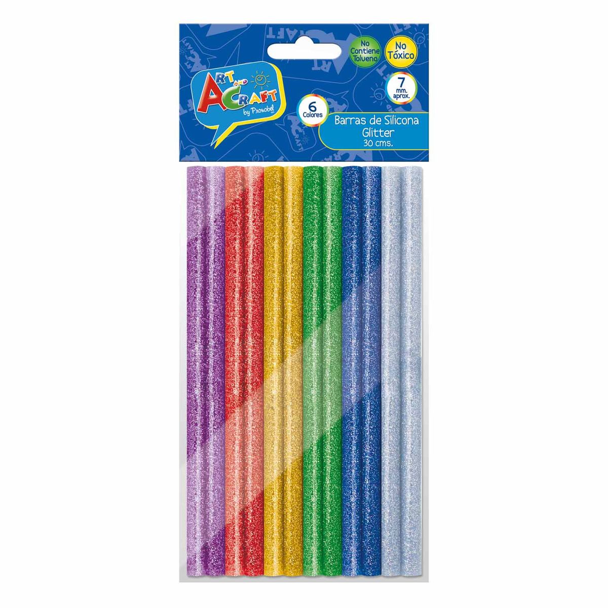 PRONOBEL - Adhesivo En Barra Silicona 12 Un Glitter Art & Craft