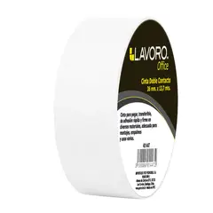 LAVORO - Cinta Doble Contacto 36 mm x 13.7 m Blanco