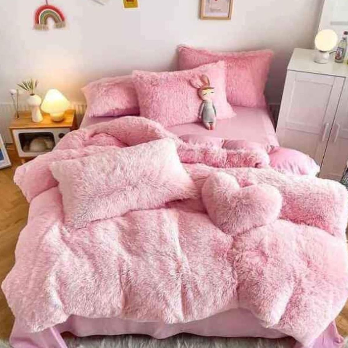 ANGELES DEL HOGAR - Cobertor de invierno peludo con chiporros Plaza y media