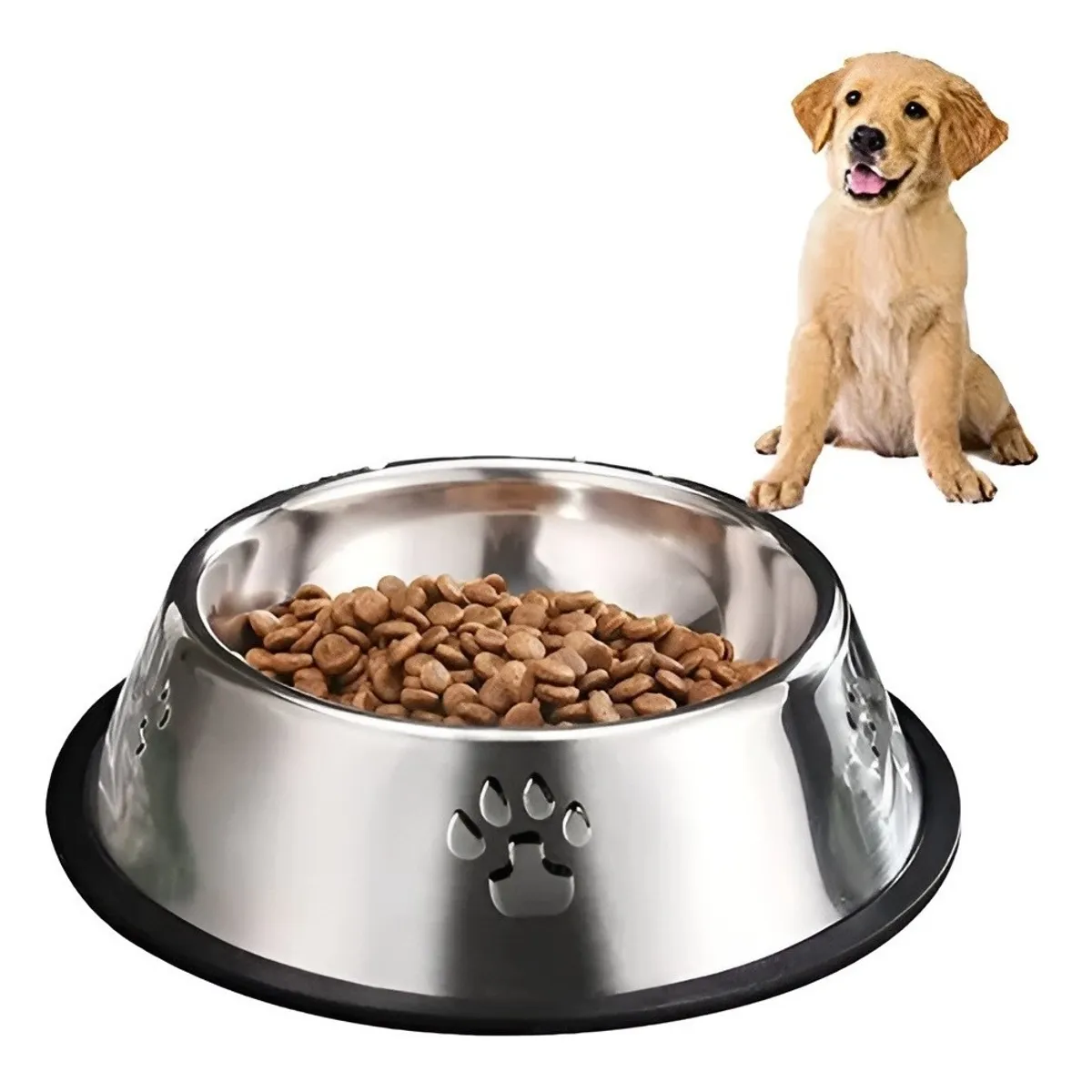 GENERICO - Comedero Perro Platos Para Perros Gatos Mascotas 26cm