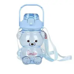 GENERICO - Botella De Agua Antiderrame Osito Kawaii Con Stiker 1300 ml Celeste