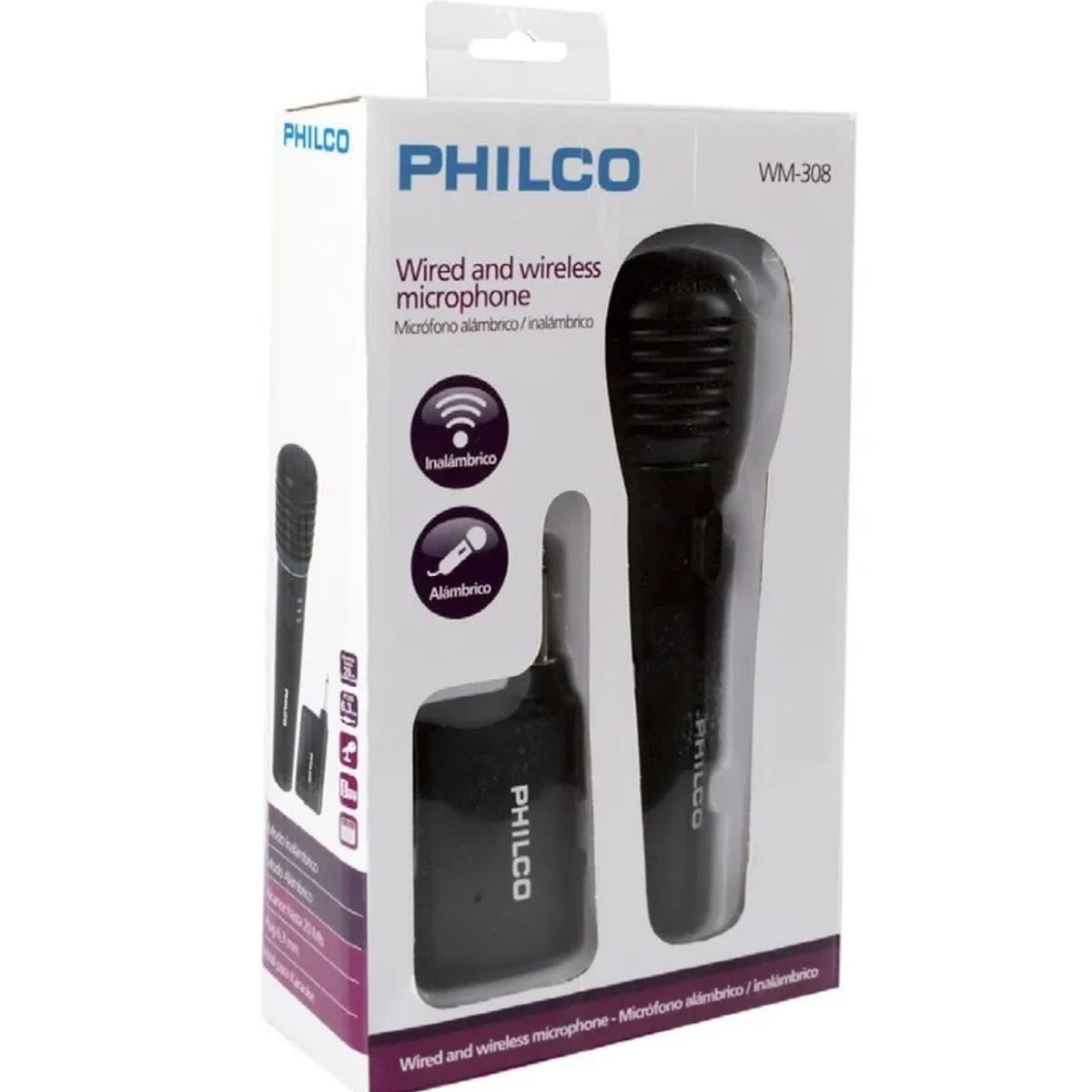 PHILCO - Micrófono alambrico e inalámbrico PHILCO