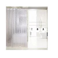 Cortina Forro De Baño Transparente Impermeable + 12 Argollas