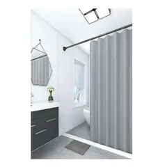 CARIBEE - Cortina Baño Ducha Poliéster 180x180 Gris