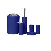 Set Juego De Baño 6 Piezas Accesorios Elegante Azul