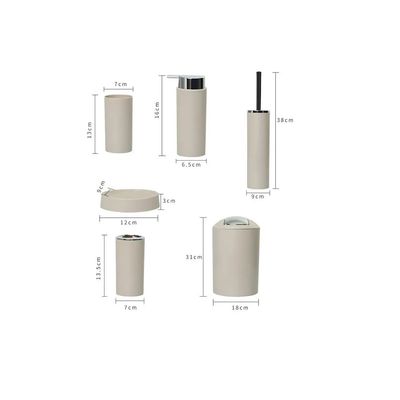 Imagen 2 del producto Set Juego De Baño 6 Piezas Accesorios Elegante Rosa