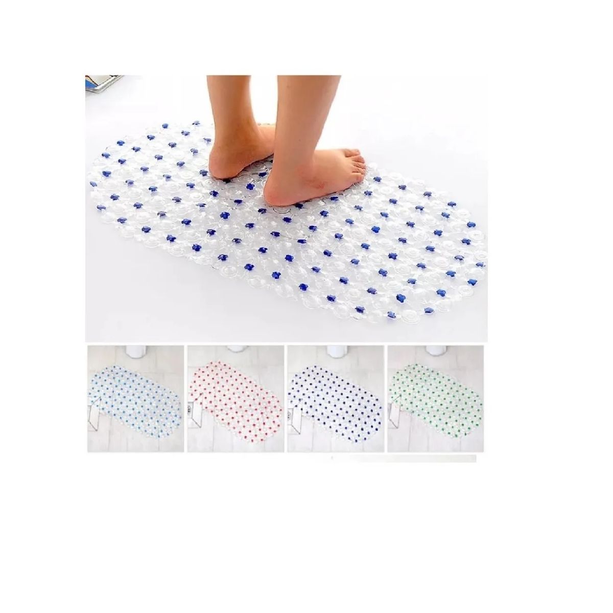 CARIBEE - Alfombra Goma Antideslizante Ducha Tina Baño Impermeable