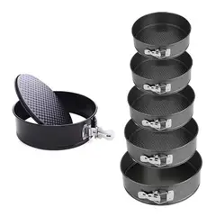 GENERICO - Pack 6 Moldes Redondo Antiadherente Torta Repostería..