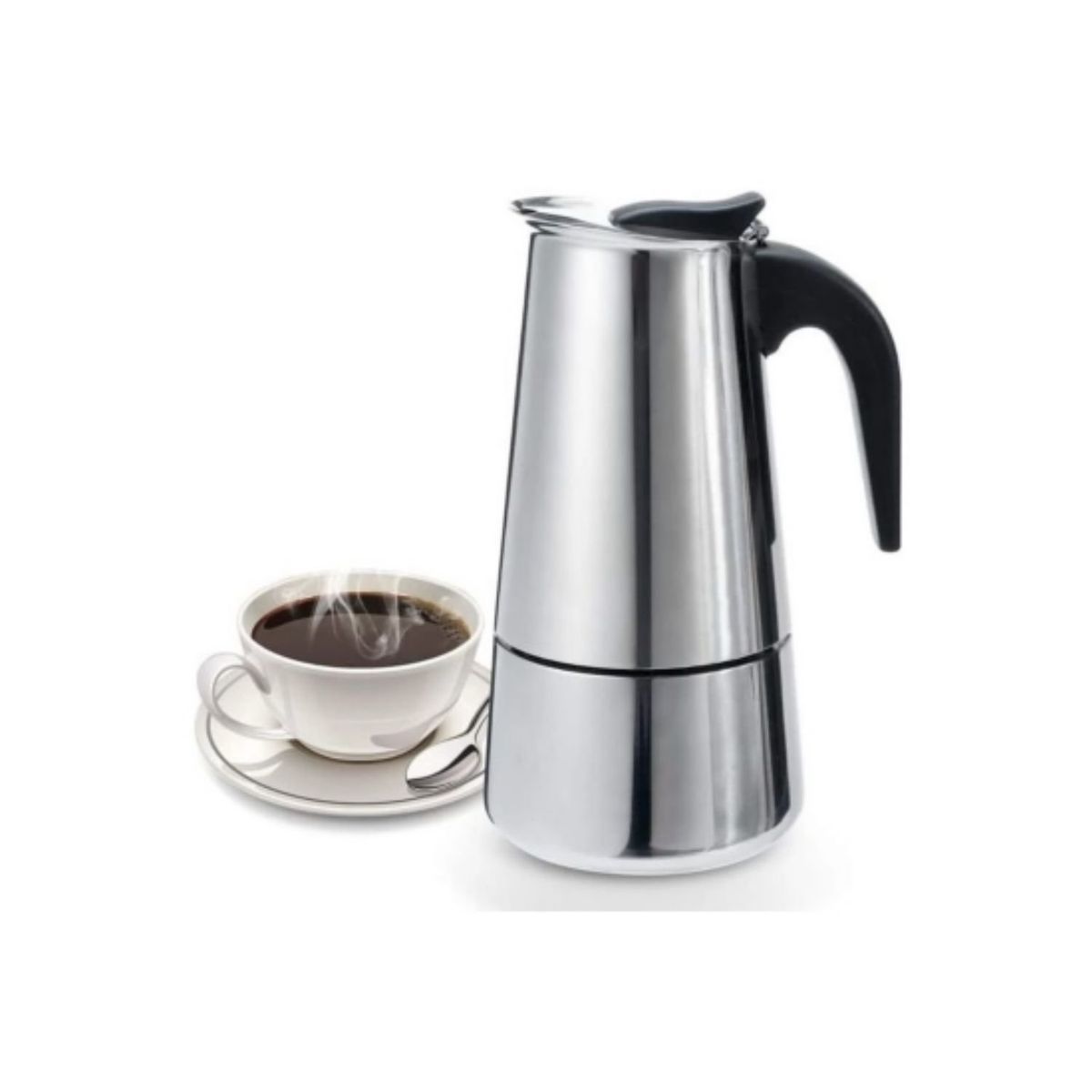 GENERICO - Cafetera Portátil 9 Tazas Acero Inoxidable.