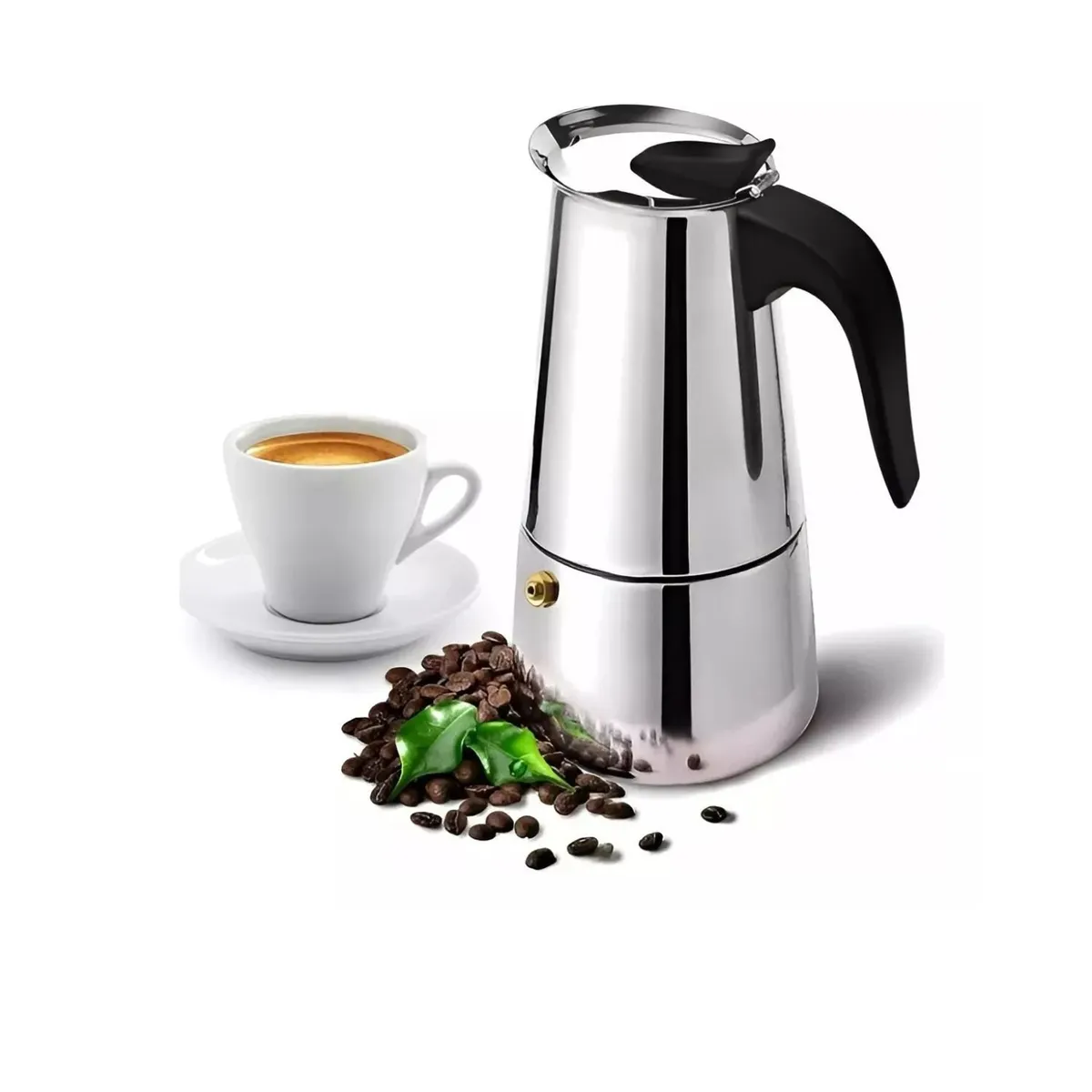 GENERICO - Cafetera Portátil 9 Tazas Acero Inoxidable.