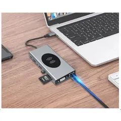 GENERICO - Hub Adaptador Usb TipoC 15 en 1 para MacBook y Windows Magnética