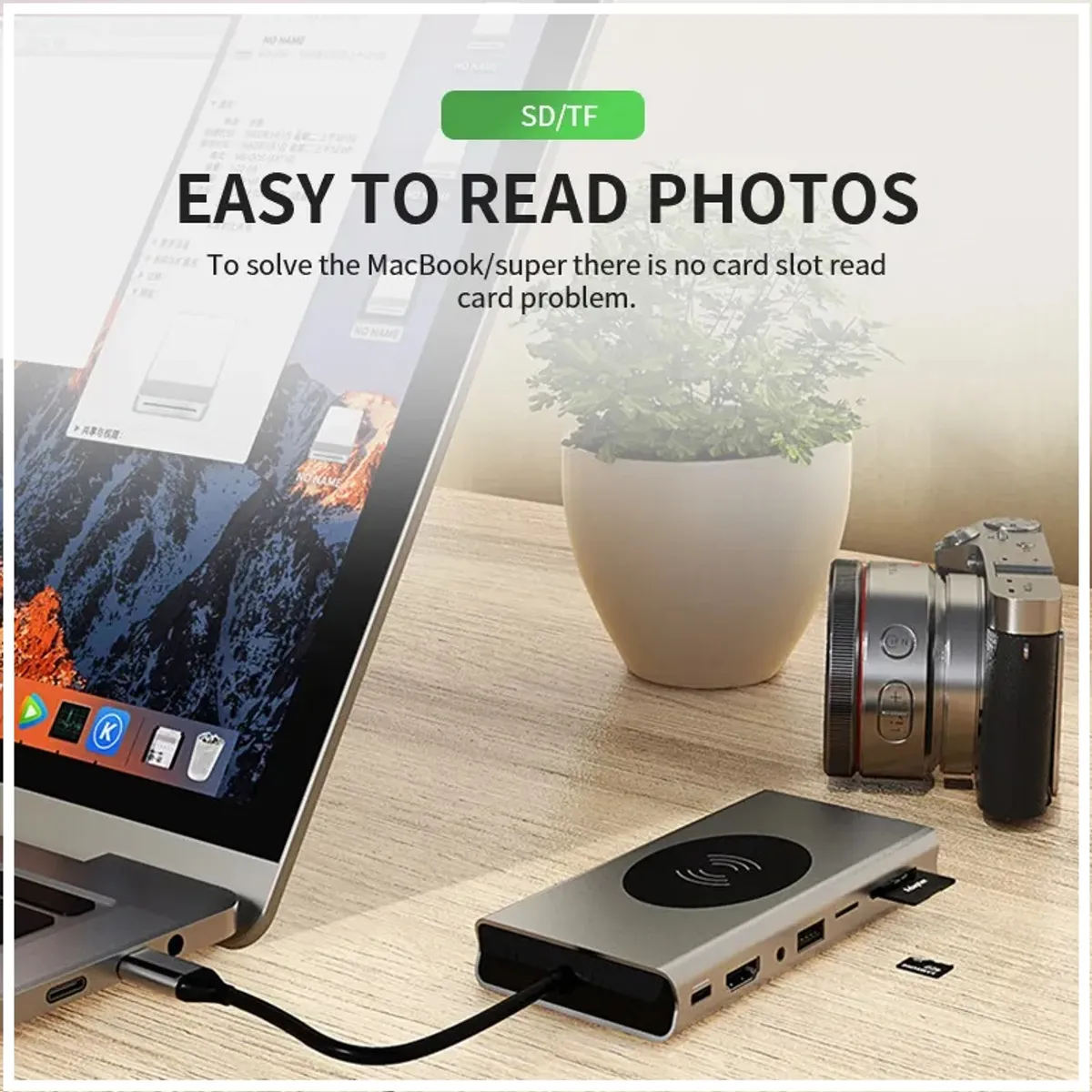 STARTECHOFFICE - Hub USB Tipo-C 15 en 1 HDMI 4K VGA RJ45, Lectores SD/TF, Audio 3.5mm, Puertos USB Carga Inalámbrica