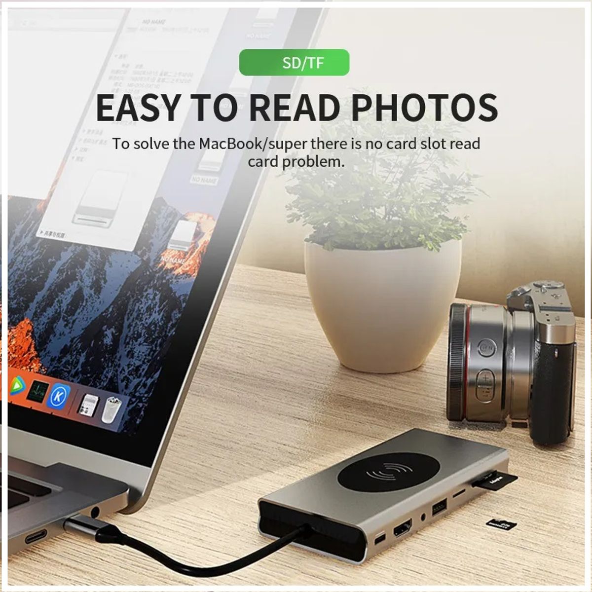 STARTECHOFFICE - Hub USB Tipo-C 15 en 1 HDMI 4K VGA RJ45, Lectores SD/TF, Audio 3.5mm, Puertos USB Carga Inalámbrica