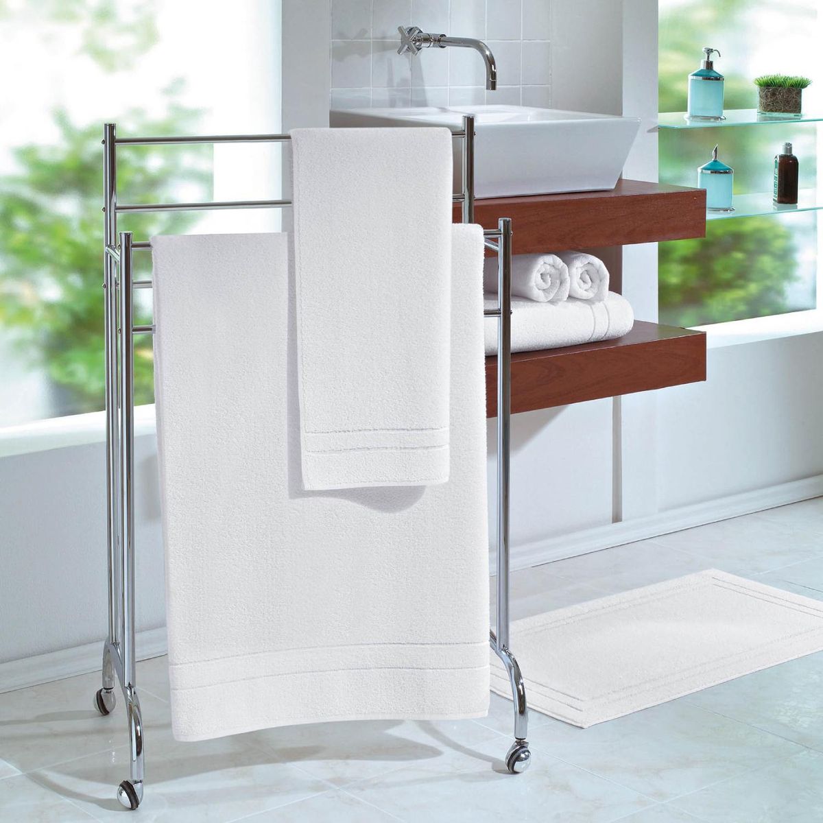 TEKA - Toalla de Baño Monterrey Blanca 440gm²- 86x140 cm - Teka