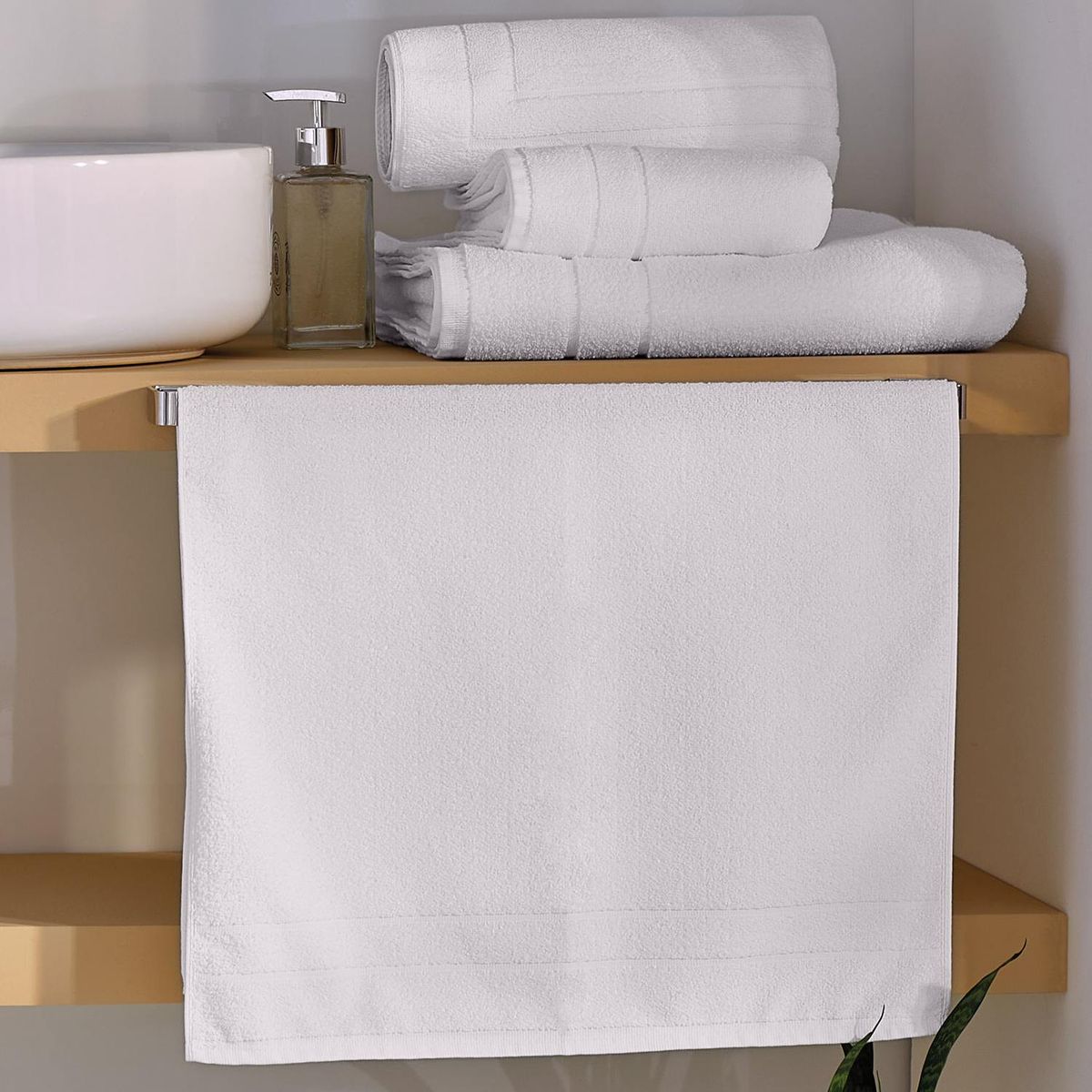TEKA - Toalla de Rostro Monterrey Blanca 440g/m² - 48x80 cm - Teka