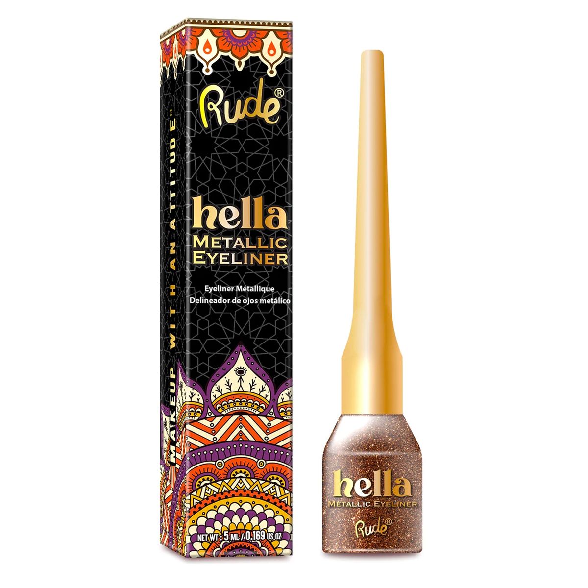 RUDE COSMETICS - Delineador de Ojos Metálico Tigers Eye Hella-Rude