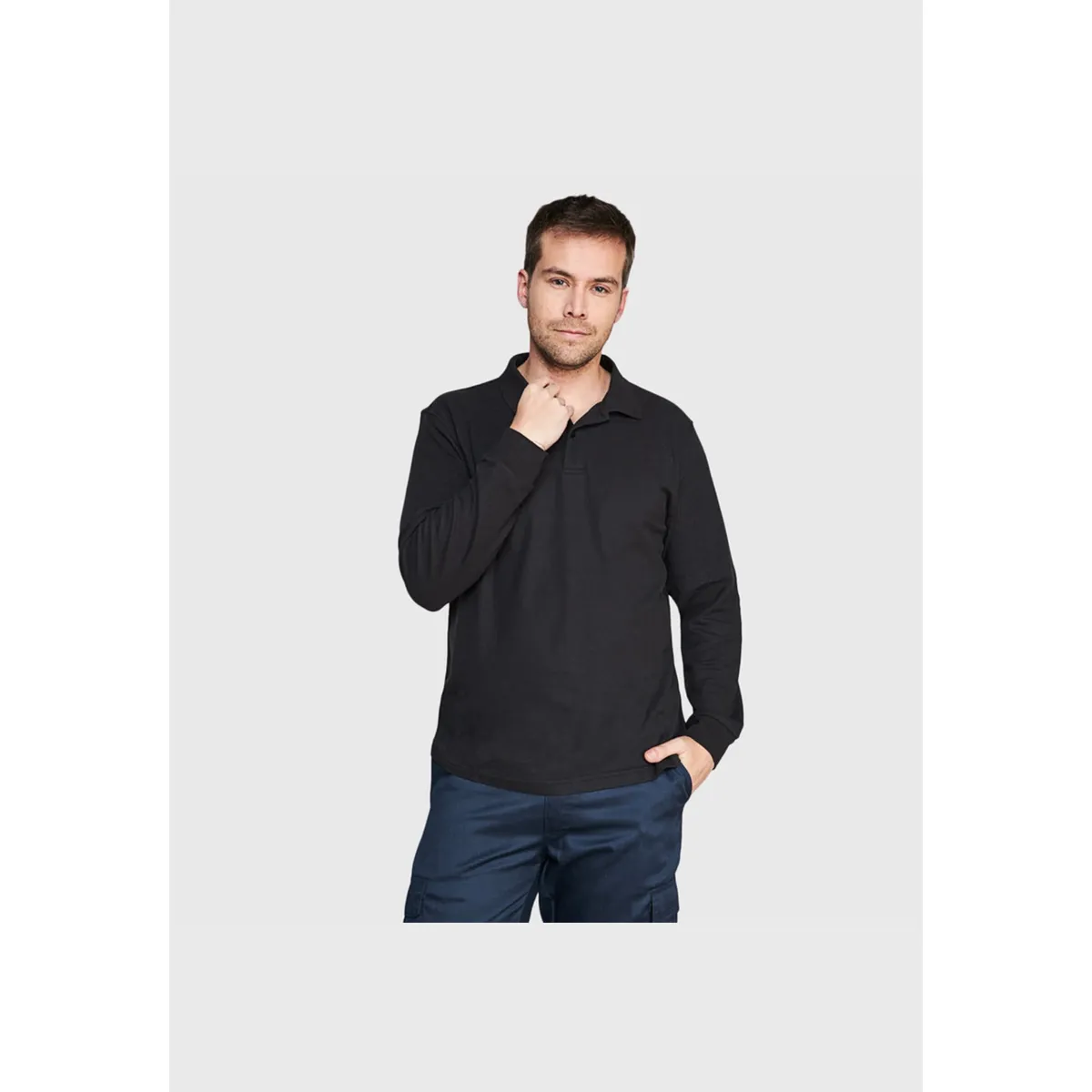 JAYSON - Polera Piqué TC 65/35 Manga Larga Hombre