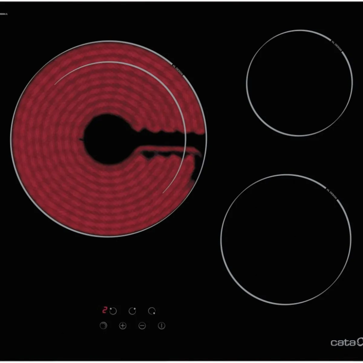 CATA - Encimera Vitrocerámica 3 Zonas de Cocción TDN 603/B
