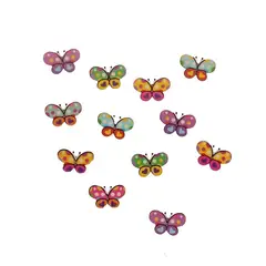 GENERICO - Set botones Madera Mariposa 20 unidades