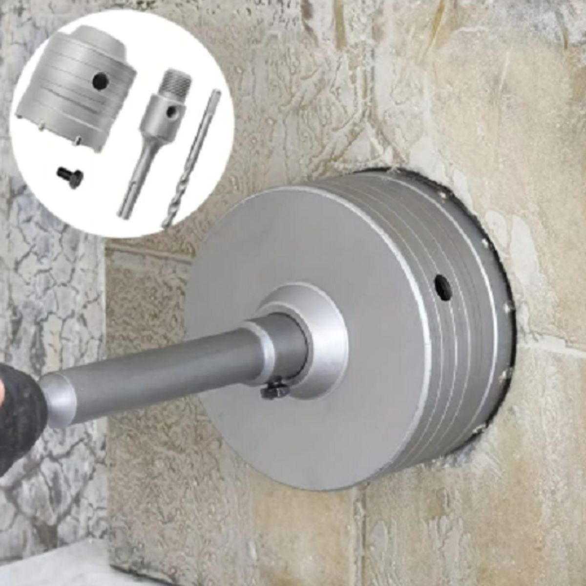 GENERICO - SIERRA COPA CONCRETO CON GUIA 65 MM