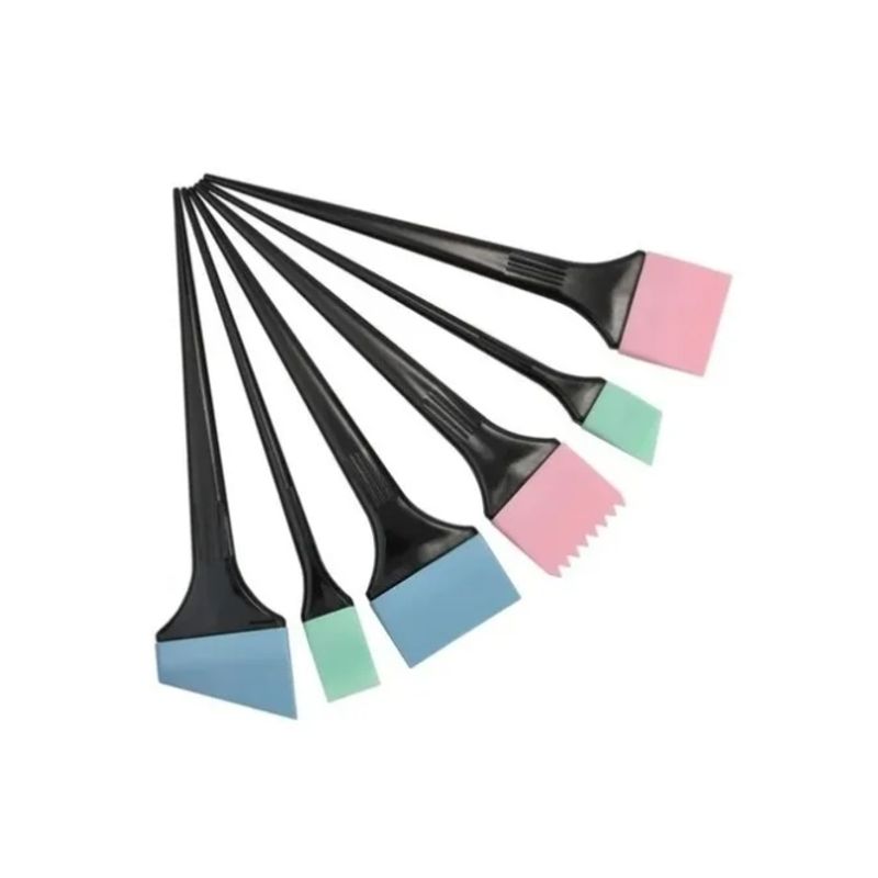 GENERICO - Set 6 Brochas Silicona Para Aplicar Tinturas Decolorantes