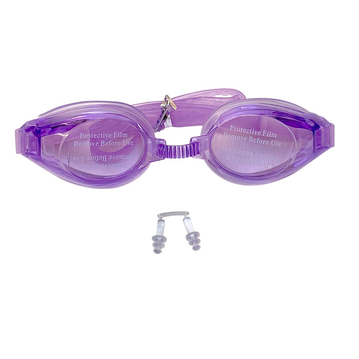 GENERICO - Lentes Natacion Gafas Piscina Unisex Tapones Oidos Morado