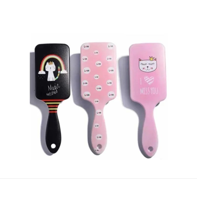 GENERICO - Pack X 3 Cepillo De Cabello Cuadrado