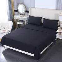 Juego de Sábana 500 Hilos Algodón con Poliéster Sabana King Negro