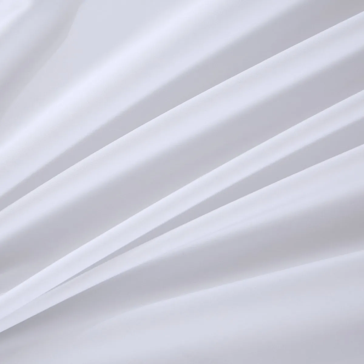 BJ HOGAR - Juego de Sábanas 2 Plazas Algodón 500 Hilos Blanco