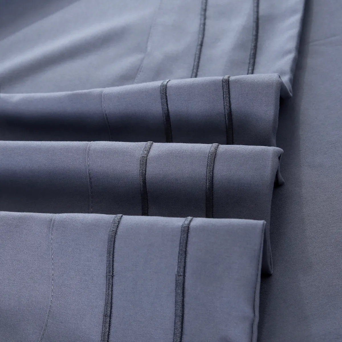 BJ HOGAR - Juego de Sábanas 2 Plazas 500 Hilos Algodón - Gris