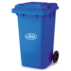 ALL CLEAN - BASURERO CONTENEDOR 240 LITROS AZUL CON RUEDA