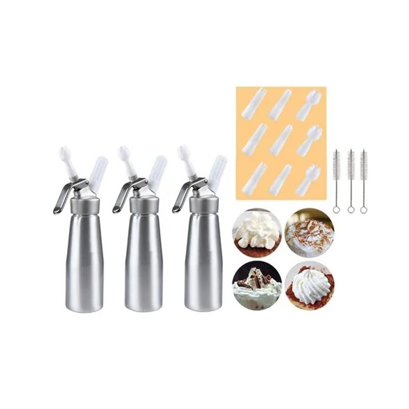 GENERICO - X3 Sifon De Crema Batida Sifon Crema Chantilly Sifon 500ml