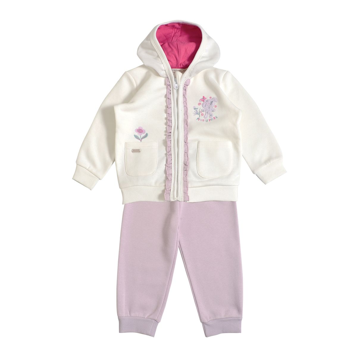 EXCEPTION - Conjunto Polerón y Pantalón de Buzo Franela Bebé Niña Exception