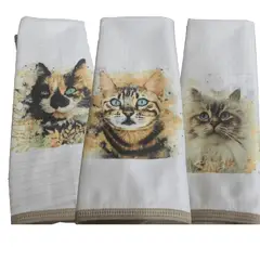 DCOBRE - PACK 3 PAÑOS DE LOZA EN COBRE MODELO GATOS LINDOS