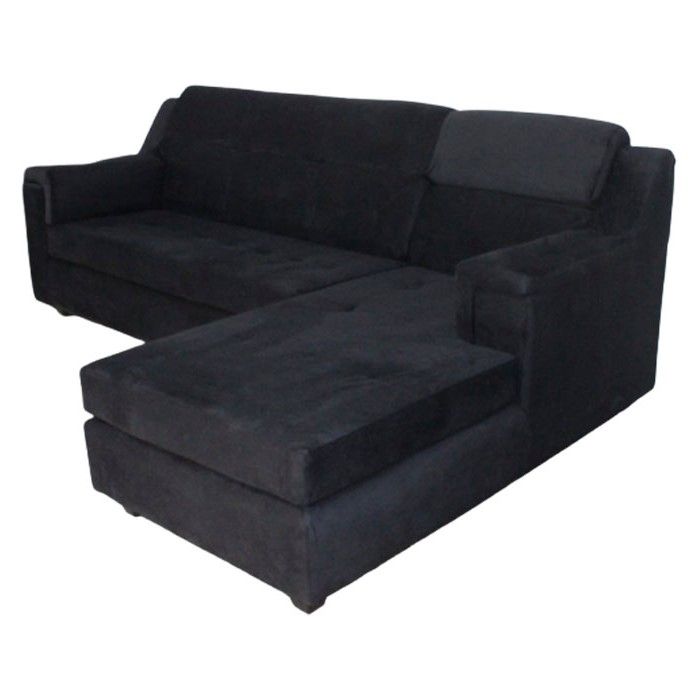 SECCIONAL FELPA FORTUNE NEGRO DERECHO