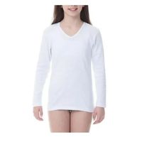 Pack 3 Camiseta Niña Manga Larga de Algodon