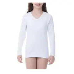 EVERSO - Pack 3 Camiseta Niña Manga Larga de Algodon