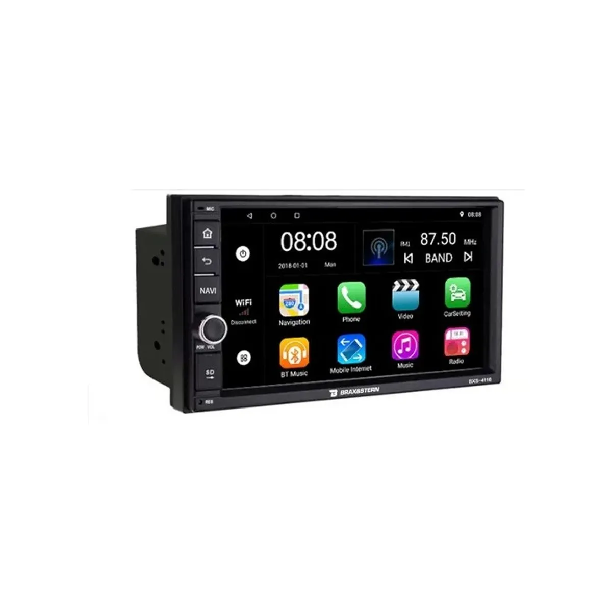 BRAXYSTERN - Radio Auto 2 Din Android Touch Hd De 7'' Bxs-4116