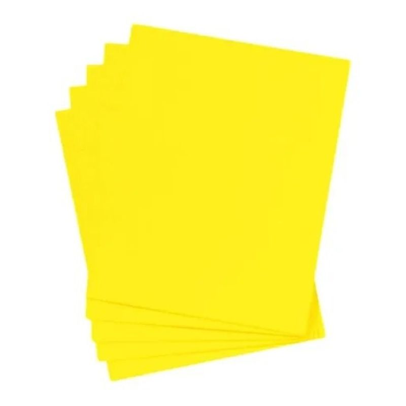 GENERICO - Papel Amarillo A4 80gr Lisa De 100 Hojas Manualidades