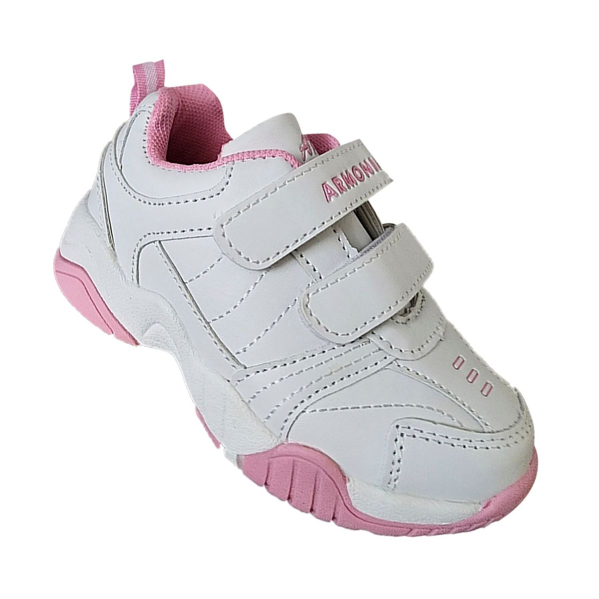 GENERICO - Zapatillas Blancas Escolares Deportivas Con Velcro - 7062