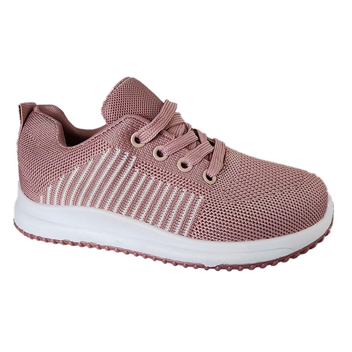 GENERICO - Zapatillas Infantil Deportiva Con Cordon Rosa Blanco 7025