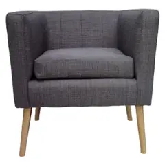 MUEBLERIA LATINA - POLTRONA BORLANGE CUBO LINO GRIS CLARO